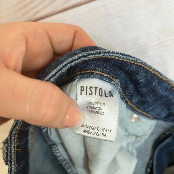 PISTOLA Distressed Skinny Ankle Jeans Size 30 Dark Wash Denim - Picture 12 of 16